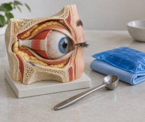 why swelling closes a fighter's eye