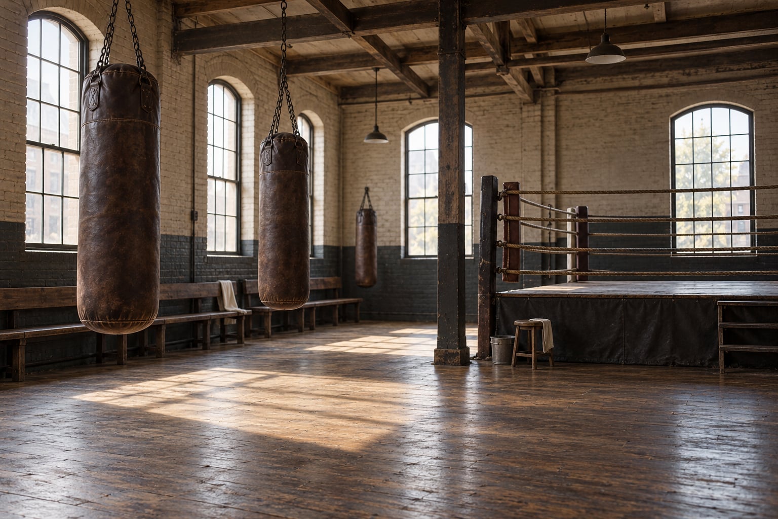 how boxing gyms looked a century ago