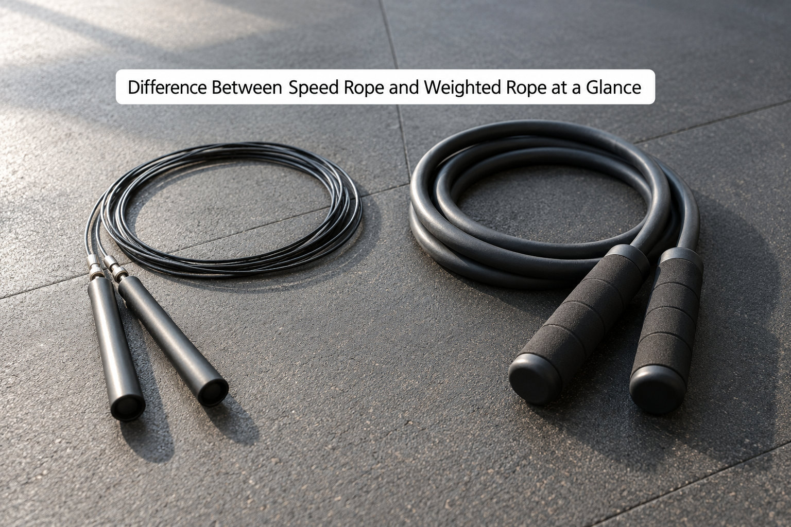 Difference Between Speed Rope and Weighted Rope at a Glance
