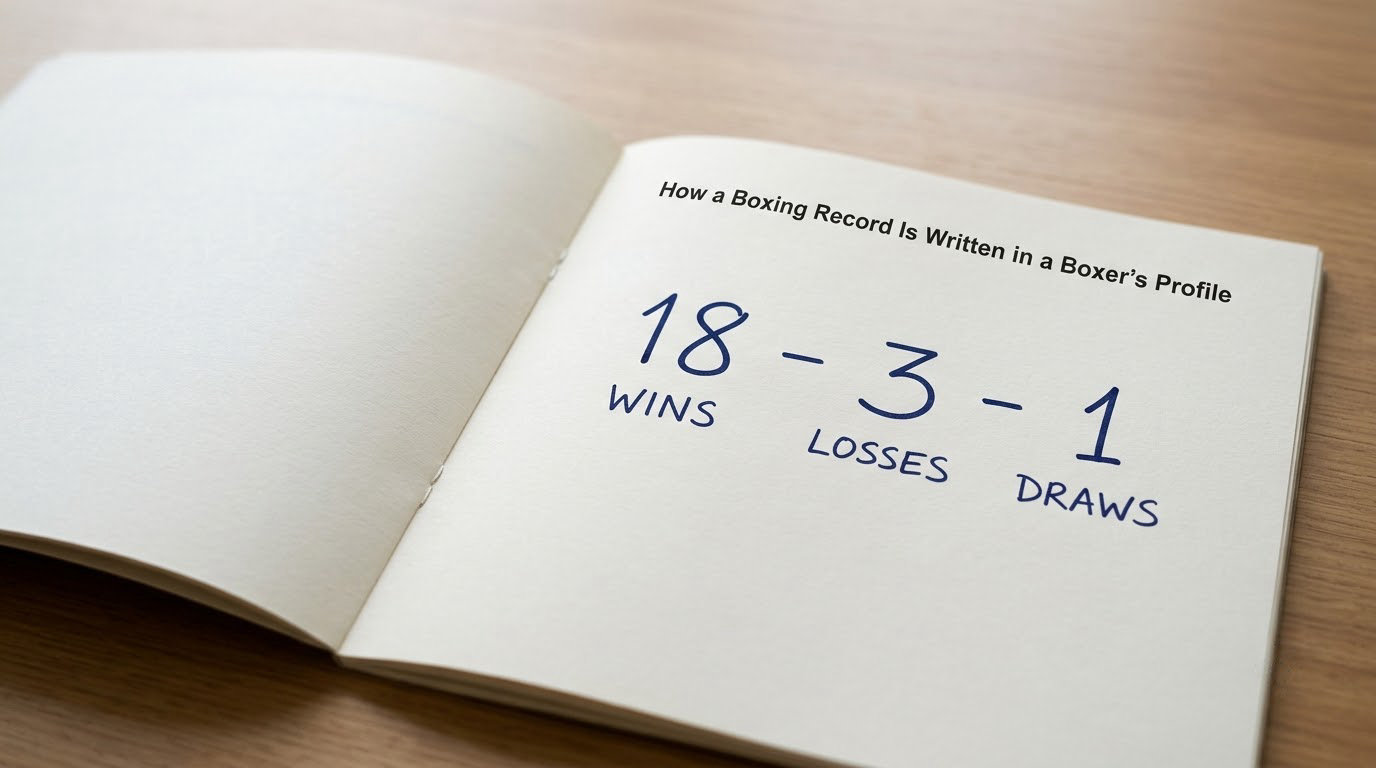 How a Boxing Record Is Written in a Boxer's Profile