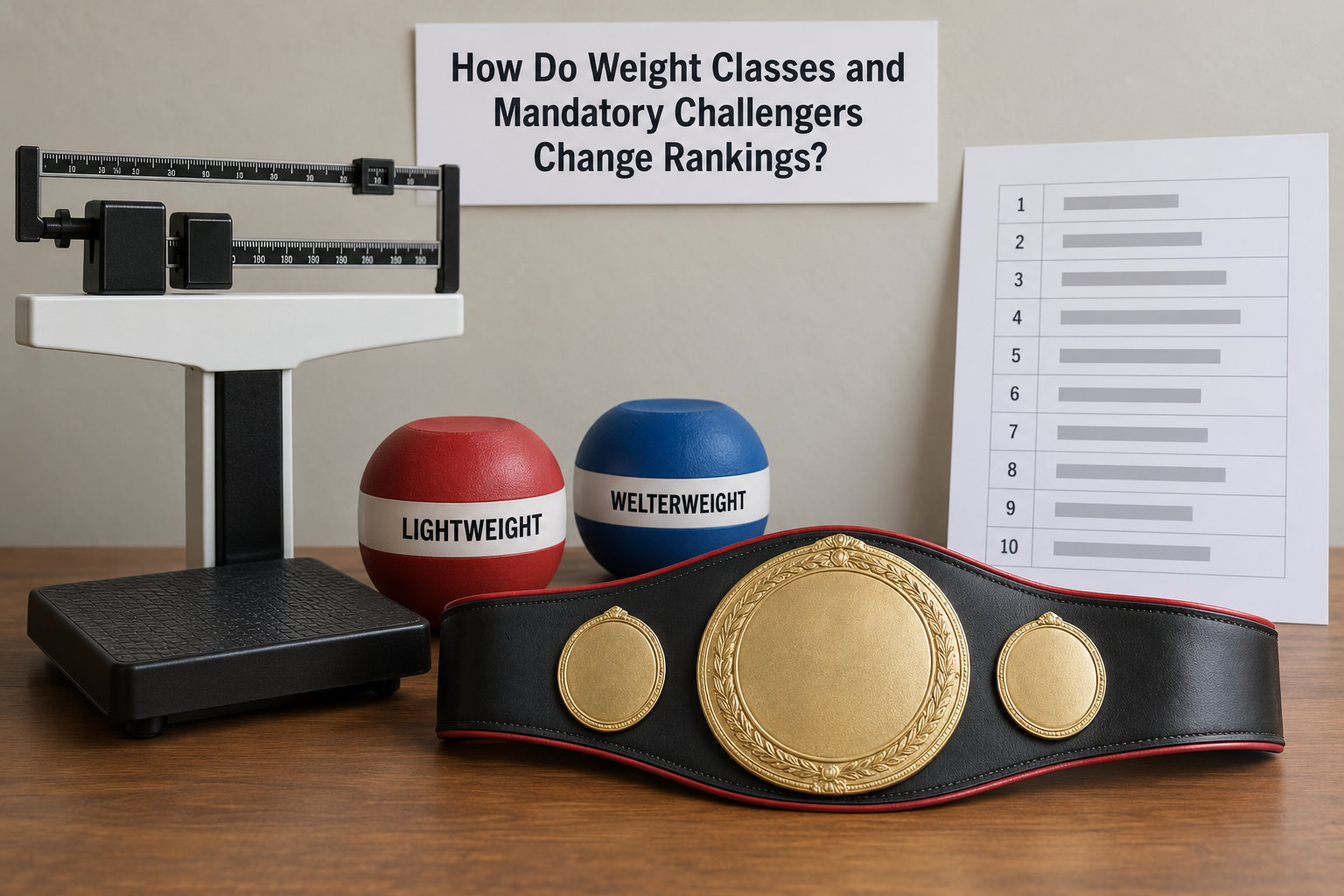 How Do Weight Classes and Mandatory Challengers Change Rankings?
