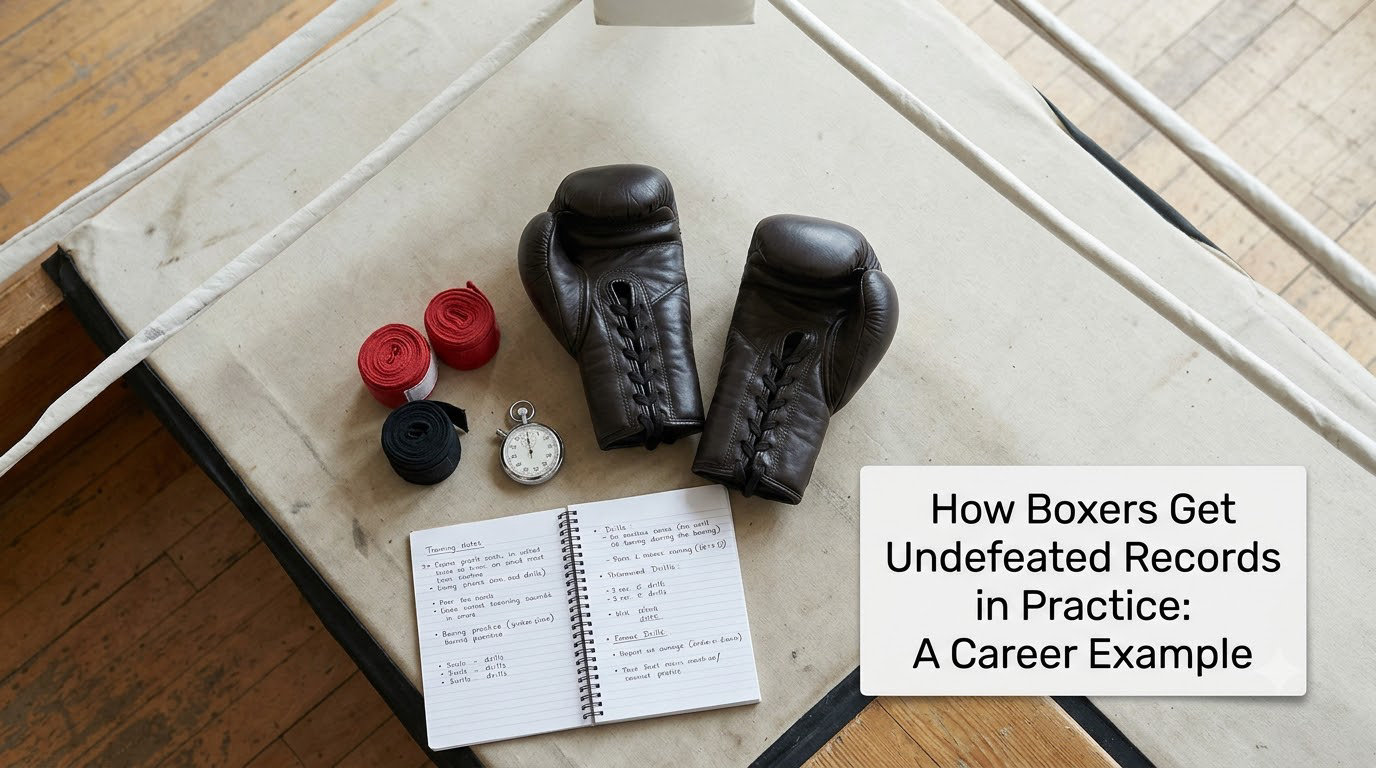How Boxers Get Undefeated Records in Practice: A Career Example