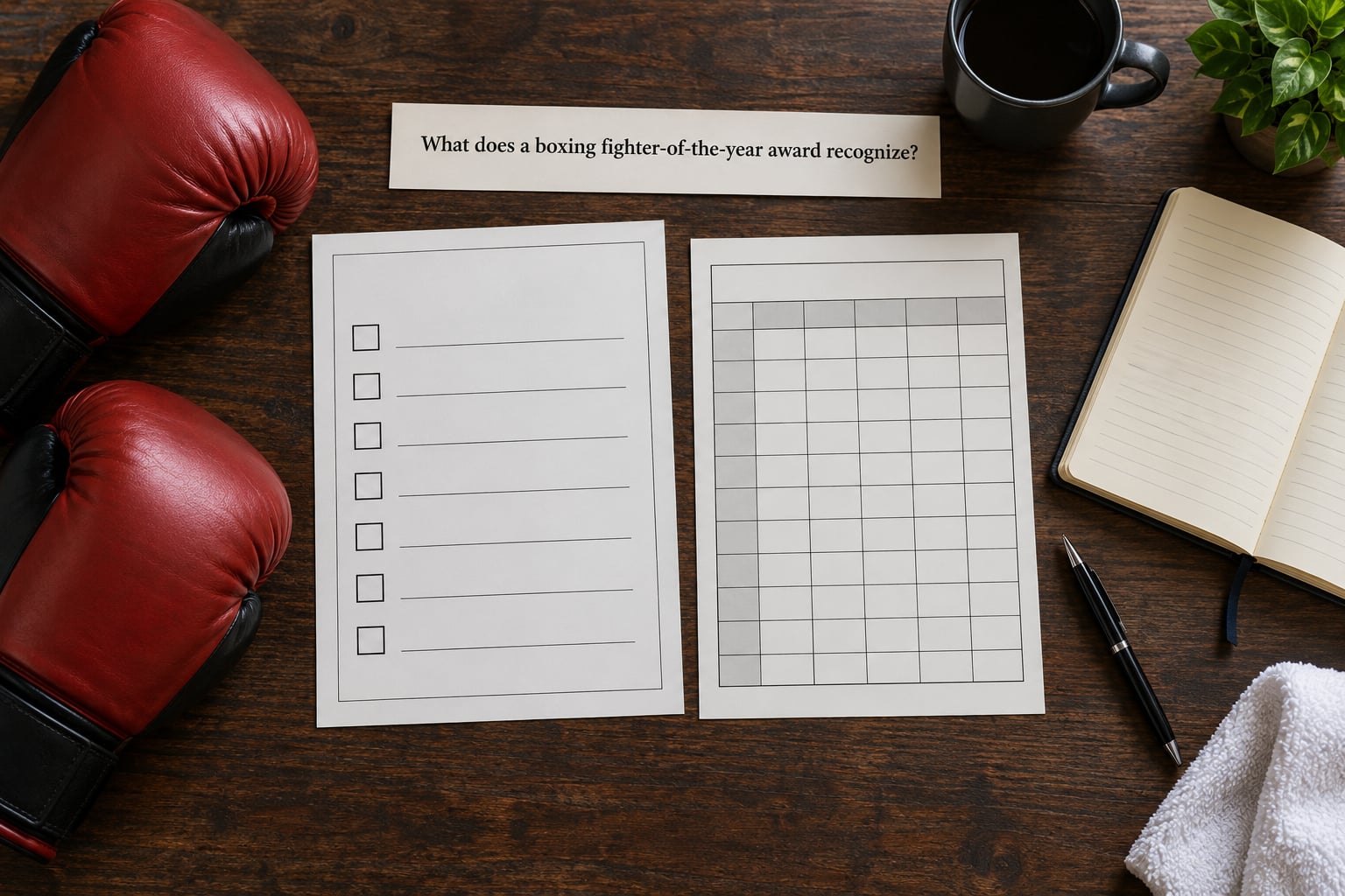 What does a boxing fighter-of-the-year award recognize?