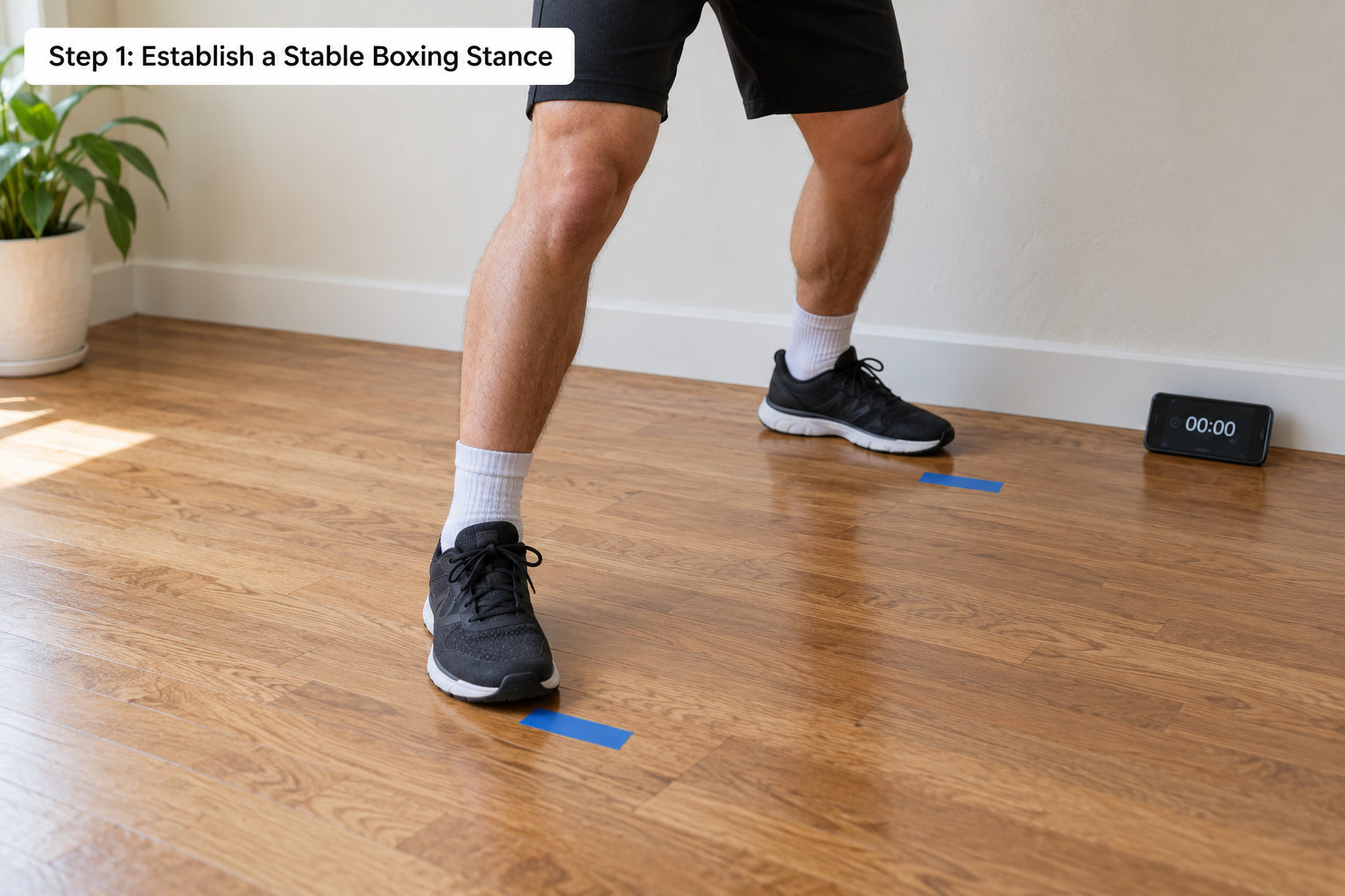 Step 1: Establish a Stable Boxing Stance