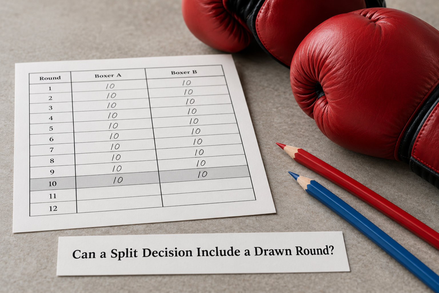 Can a Split Decision Include a Drawn Round?