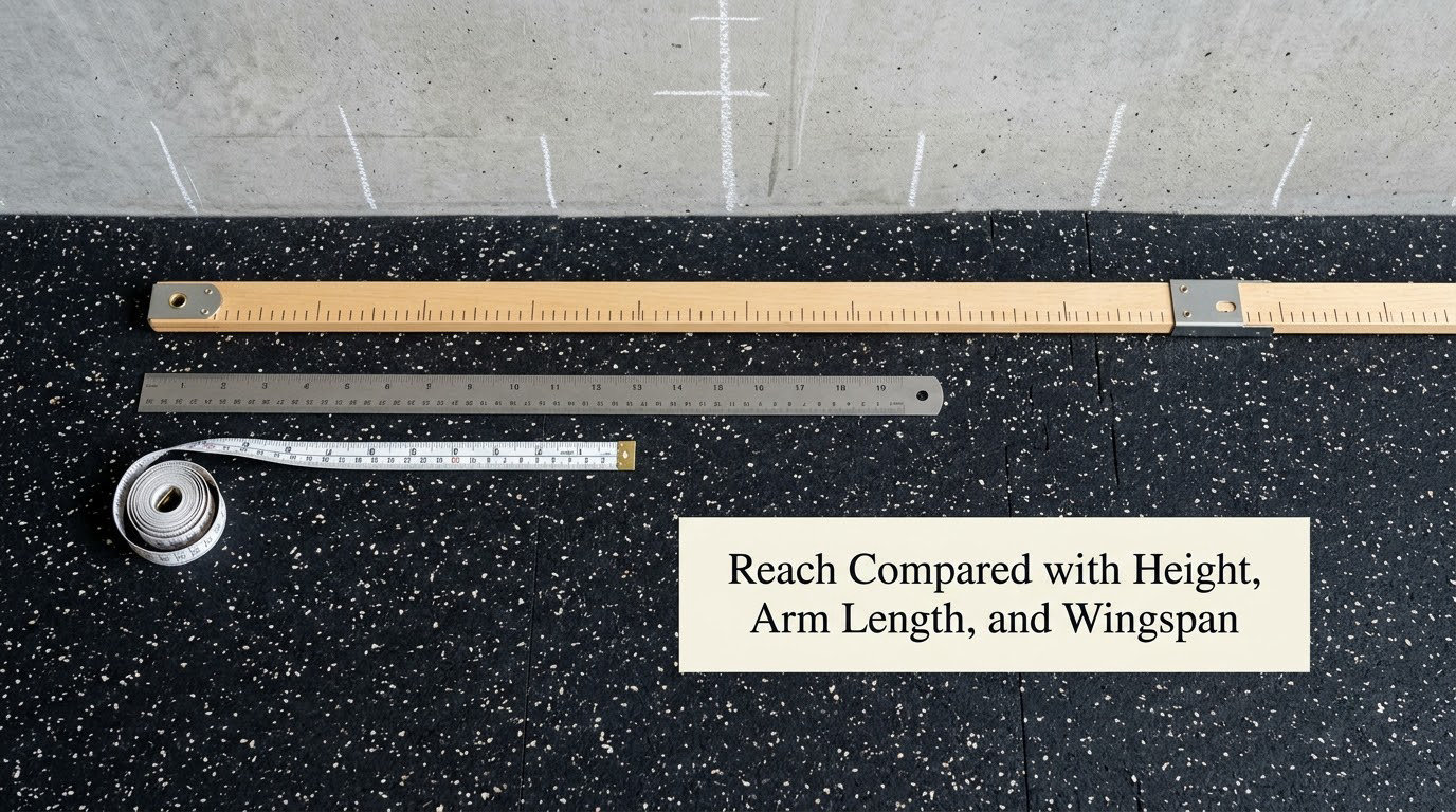 Reach Compared with Height, Arm Length, and Wingspan